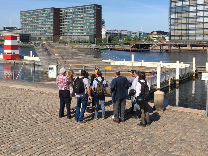 International delegation on Islands Brygge harbour front